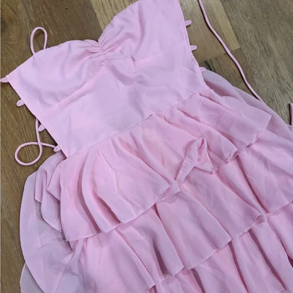 Beginning Boutique pink ruffle dress - Picture 3 of 5